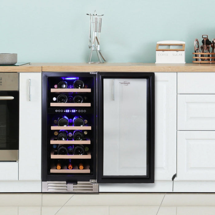 Koolatron 28 Bottle Built-In Compressor Wine Cellar Stainless Steel