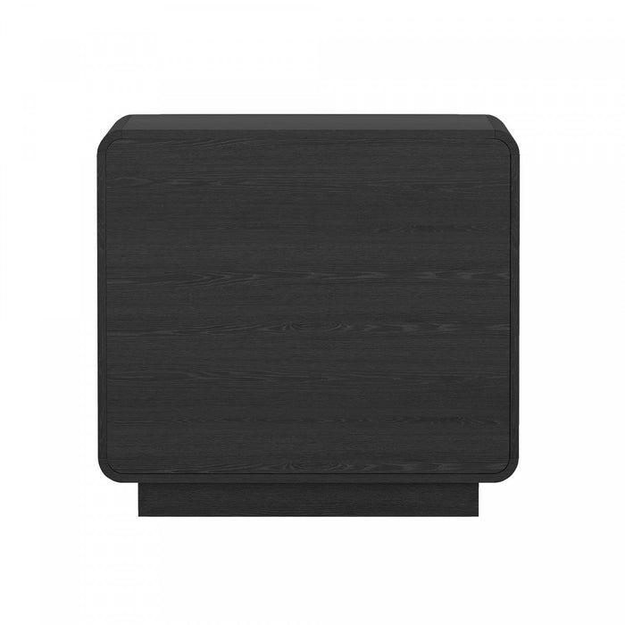 Chrystie Contemporary Modern 26\" Nightstand in Black (2-Drawer) 