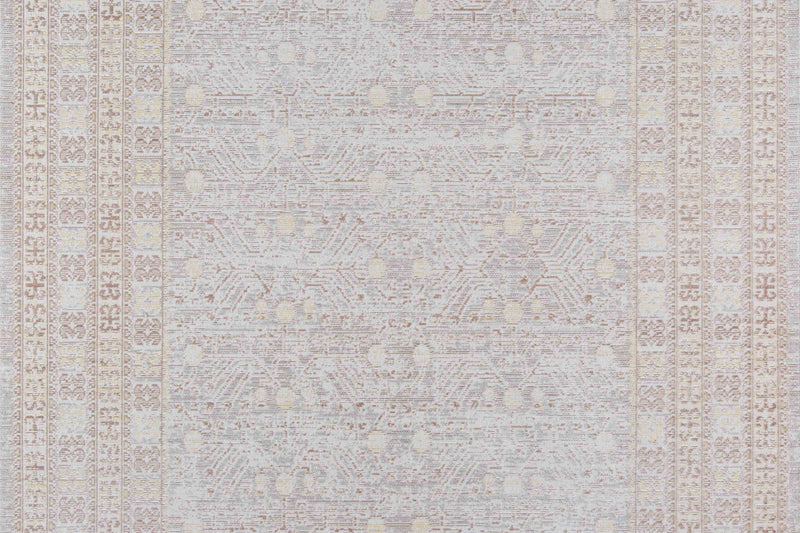 Valeria Traditional 7'10\" x 10'6\" Area Rug in Grey Indoor Area Rug 