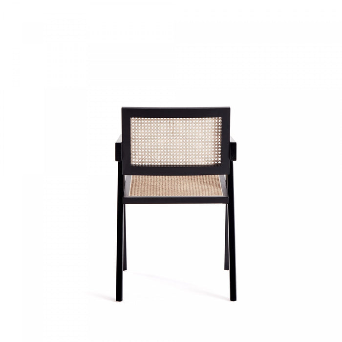 Hamlet Industry Chic Wood Armchair in Black and Natural - Set of 2 Dining Chair 