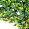 Willow Expandable Trellis 40 In X 80 In White Rose Leaves Artificial Plant