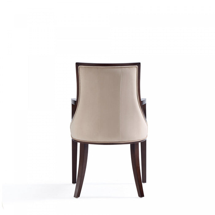 Fifth Avenue Traditional Wood Upholstered Dining Chair in Tan - Set of 2 