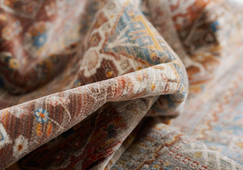 Dulce Traditional 2'6\" x Runner Rug in Multi Indoor Area Rug 