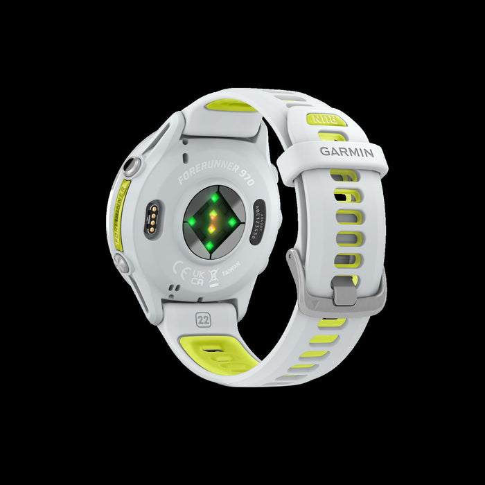 Garmin Forerunner 970 Smartwatch 47mm, Amoled, Titanium Whitestone/amp Yellow, Gps Fitness, Running, Triathlon, 15-day Battery