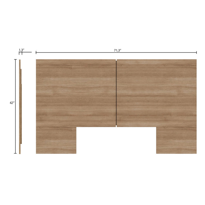 Nordika James Queen Headboard - Brown Oak
