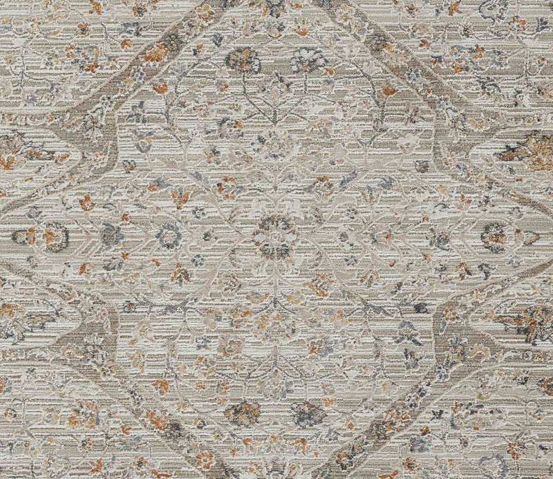 Margaux Traditional 8'10\" x 12'7\" Area Rug in Ivory Indoor Area Rug 