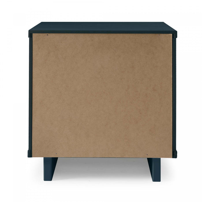 Granville Modern 18\" Nightstand in Midnight Blue (2-Drawer) - Set of 2 