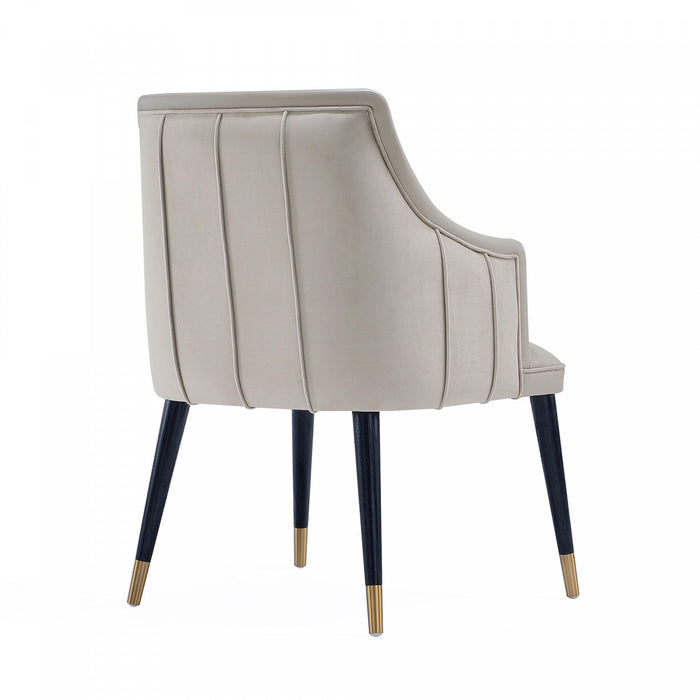 Eda Modern Wood Armchair in Light Gray Dining Chair 