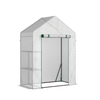 Outsunny 56\"x29\" Walk-in Greenhouse With 2-tier Shelf, Roll-up Zippered Door, Portable Gardening Pla
