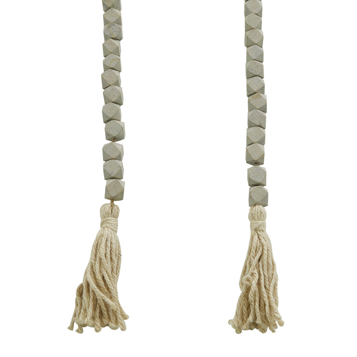 Wood 80\" L Garland - Grey
