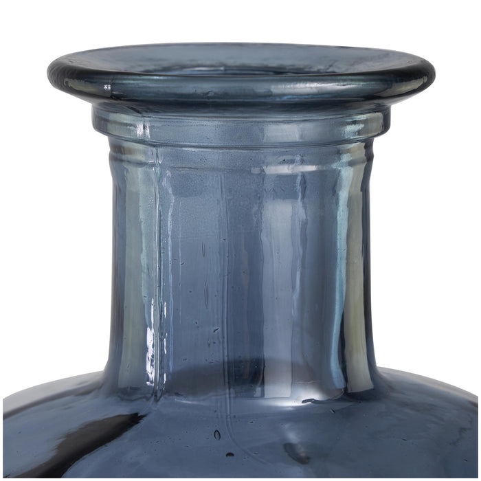 Recycled Spanish Glass 29\" Vase - Blue