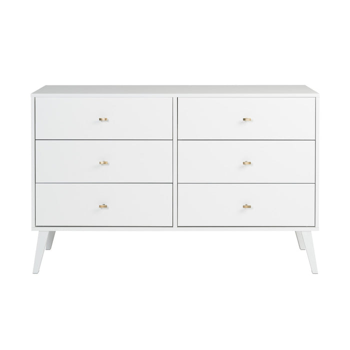 Milo 6-Drawer Dresser - White