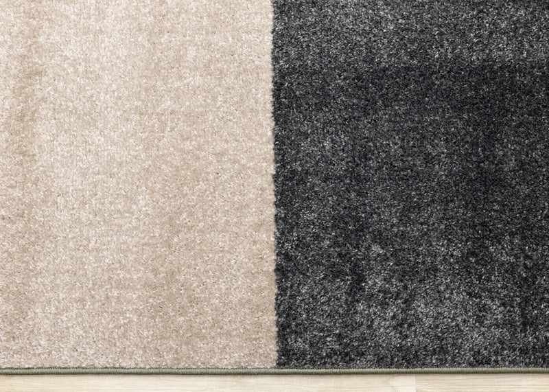 Marley Geometric Modern Green Grey White Area Rug - 5'3\" x 7'7\"
