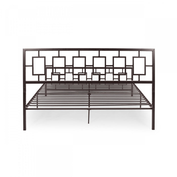 Henry Metal Bed Frame With Vintage Headboard,king Size,copper King Bed 