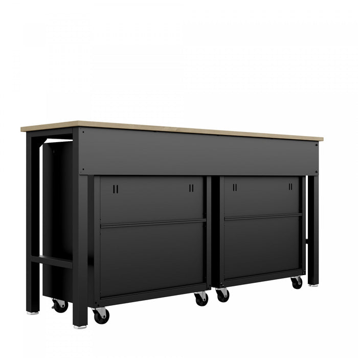 Fortress Modern 3-Piece Garage Set in Charcoal Gray Garage Storage 