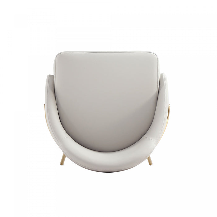 Gracie Modern Metal Upholstered Counter Stool in Stone Gray and Gold Bar Stool 