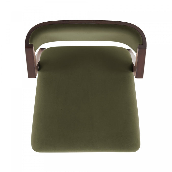 Patricia Modern Wood Upholstered Counter Stool in Turtle Green Bar Stool 