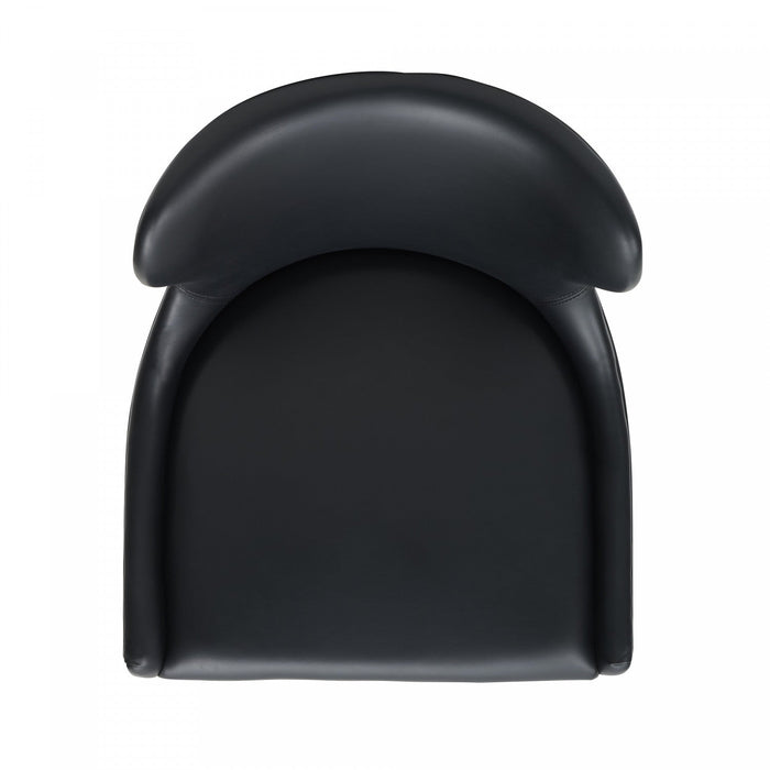 Blair Modern Wood Upholstered Barstool in Black 