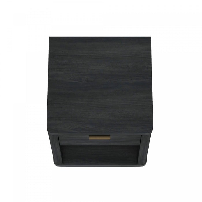 Evelyn Modern 20\" Nightstand in Charcoal Gray (1-Drawer) 
