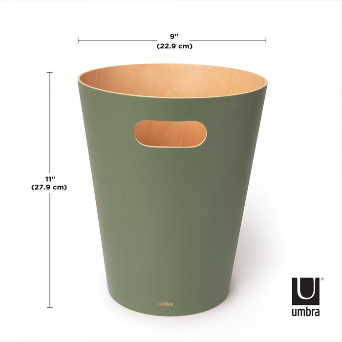 Umbra Woodrow Garbage Bin Trash Can - Spruce