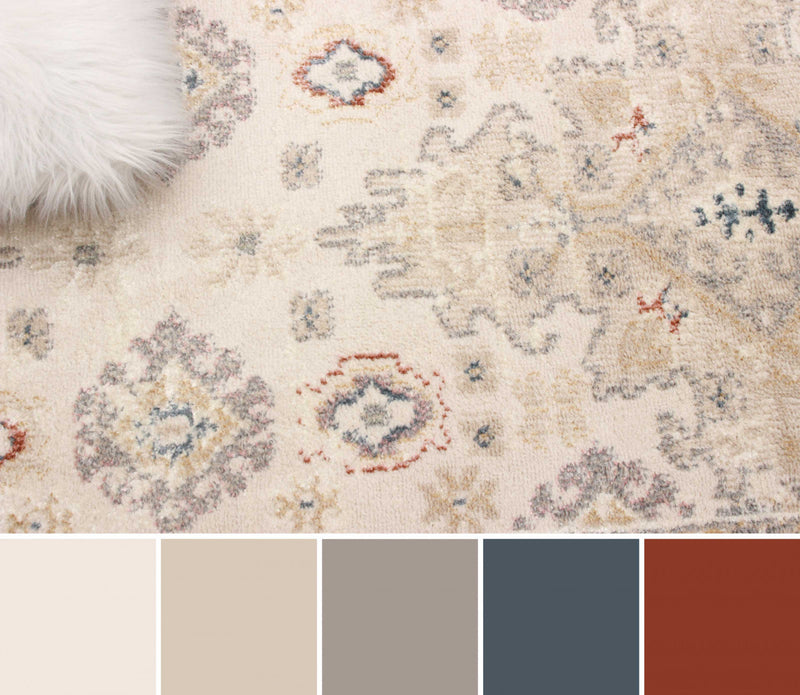 Rococo Ivory Runner Area Rug - 2'8\" X 8'2\"  