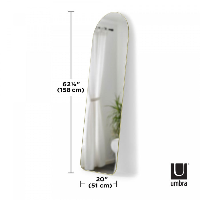 Umbra Hubba Arched 20\" x 62\" Mirror - Brass