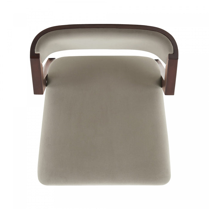 Patricia Modern Wood Upholstered Counter Stool in Linen Bar Stool 