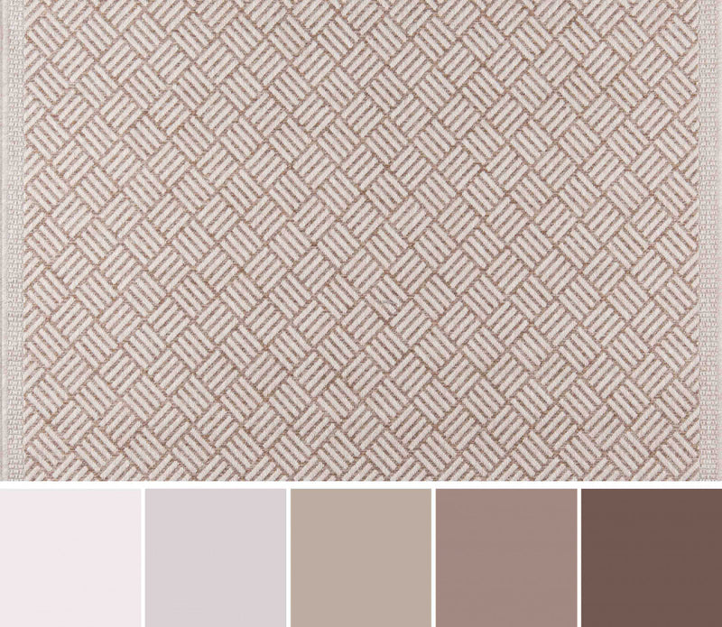 Eve Contemporary 6'7\" x 9'6\" Area Rug in Brown Indoor Area Rug 