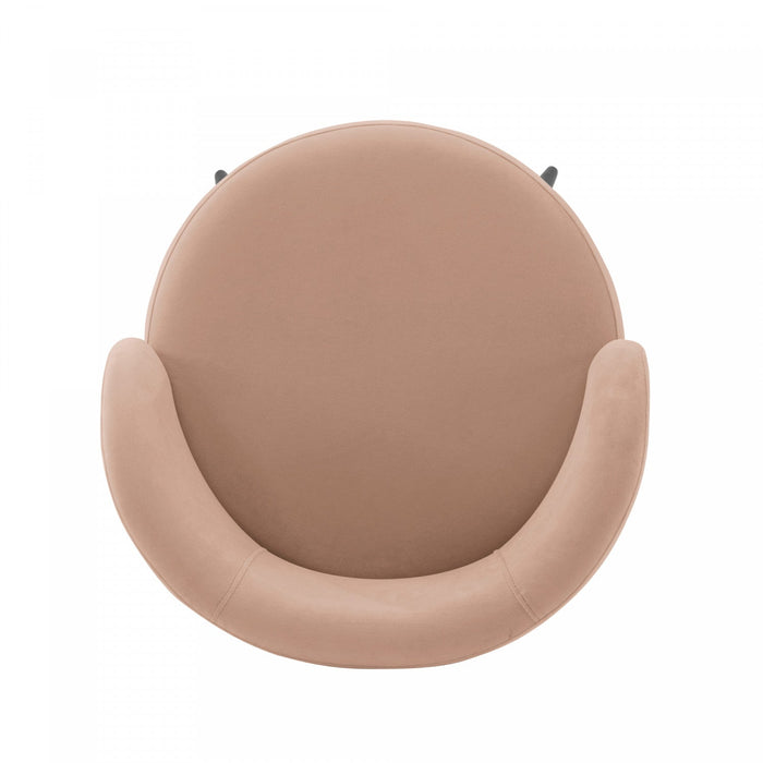 Kaya Modern Wood Velvet Dining Chair in Nude - Set of 2 