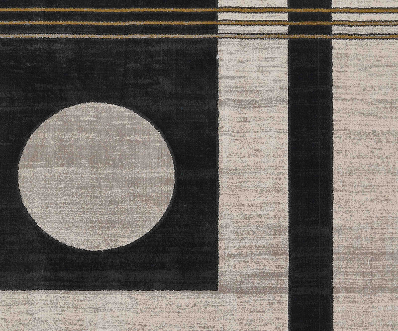 Erisa Contemporary 8'11\" x 12'6\" Area Rug in Grey Indoor Area Rug 