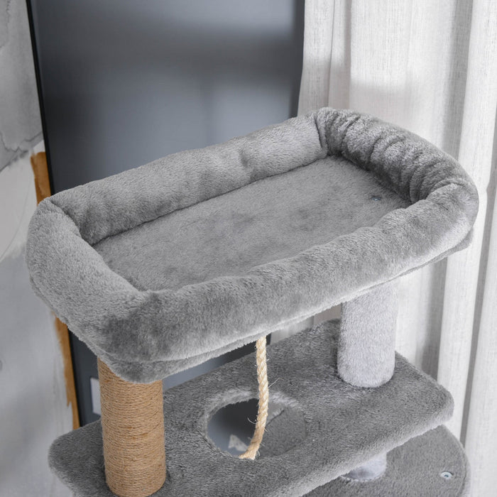 Pawhut Cat Tree, 47 Inches Multi-level Cat Tower With Scratching Post, Hammock, Cat Condo, Perch, To