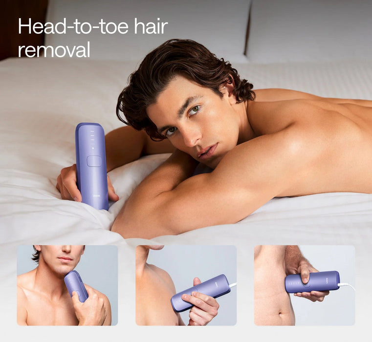 Ulike Air 3 IPL Hair Removal Device with Sapphire Ice-Cooling - Painless At-Home Laser - Purple