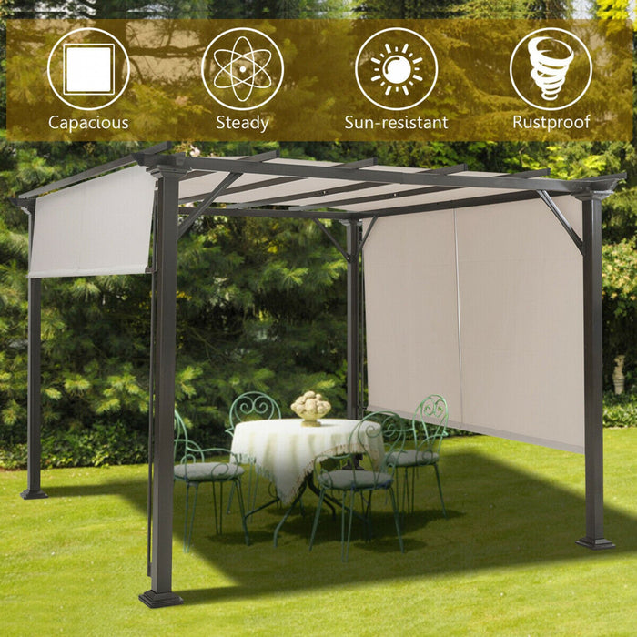 10' X 10' Pergola Kit Metal Frame Gazebo &canopy Cover Patio Furniture Shelter