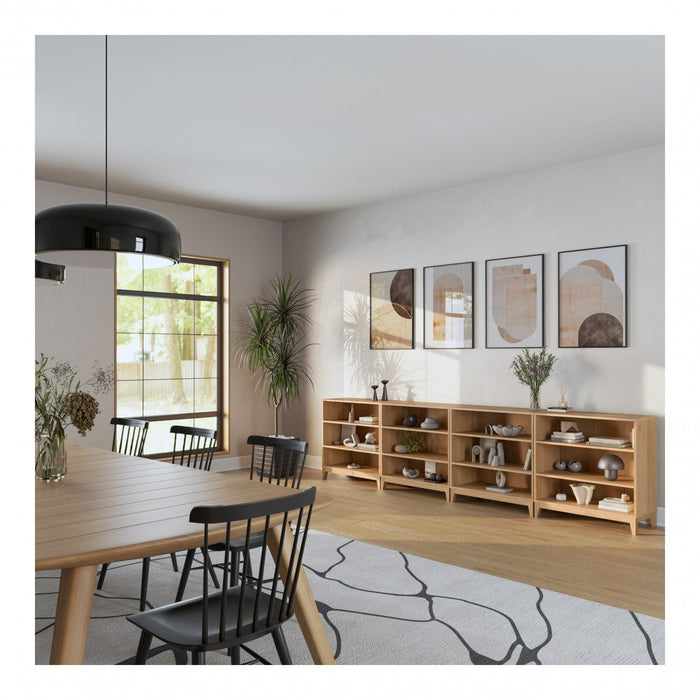 Modulr 2 Adjustable Shelves Bookcase - Natural Oak 