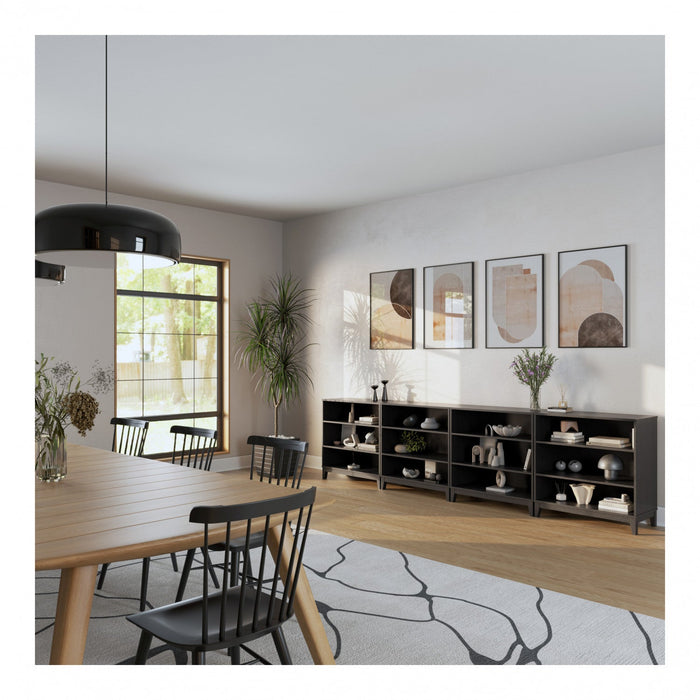 Modulr 2 Adjustable Shelves Bookcase - Black Oak 