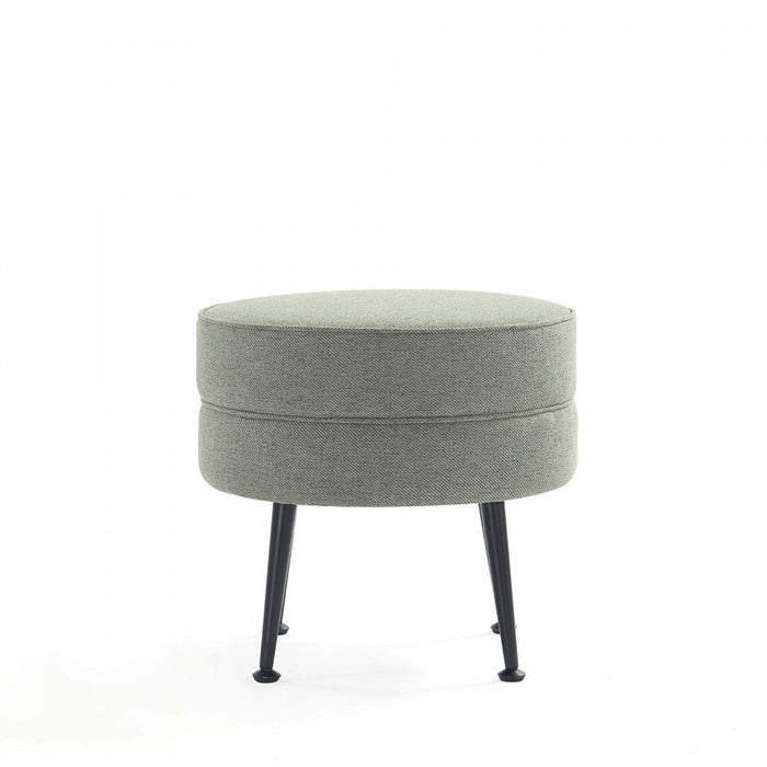Bailey Mid-Century Modern Upholstered Accent Ottoman in Sage Green - Set of 2 