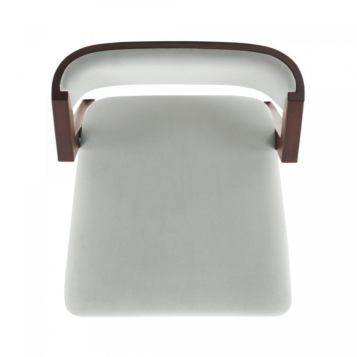 Patricia Modern Wood Upholstered Counter Stool in White Glacier Bar Stool 