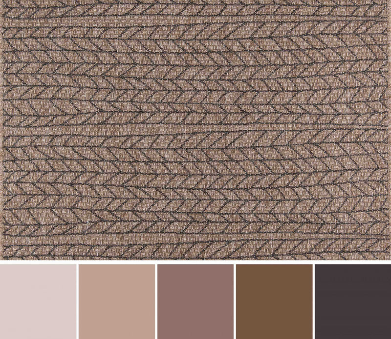 Linden Contemporary 7'10\" x 10'0\" Area Rug in Brown Indoor Area  Rug 