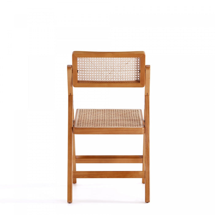 Pullman Industry Chic Wood Folding Chair in Natural - Set of 4 Dining Chair 