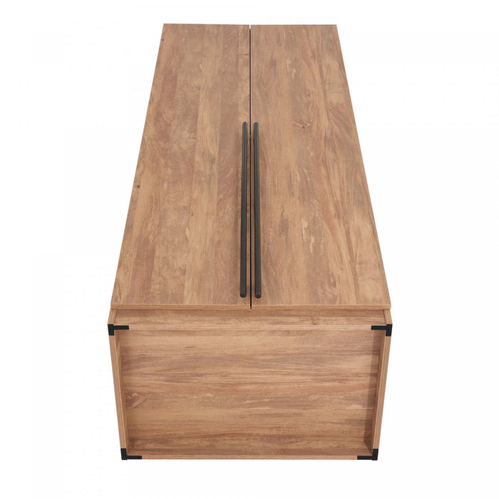 Lee Modern 32\" Wardrobe Closet in Golden Brown Armoire 
