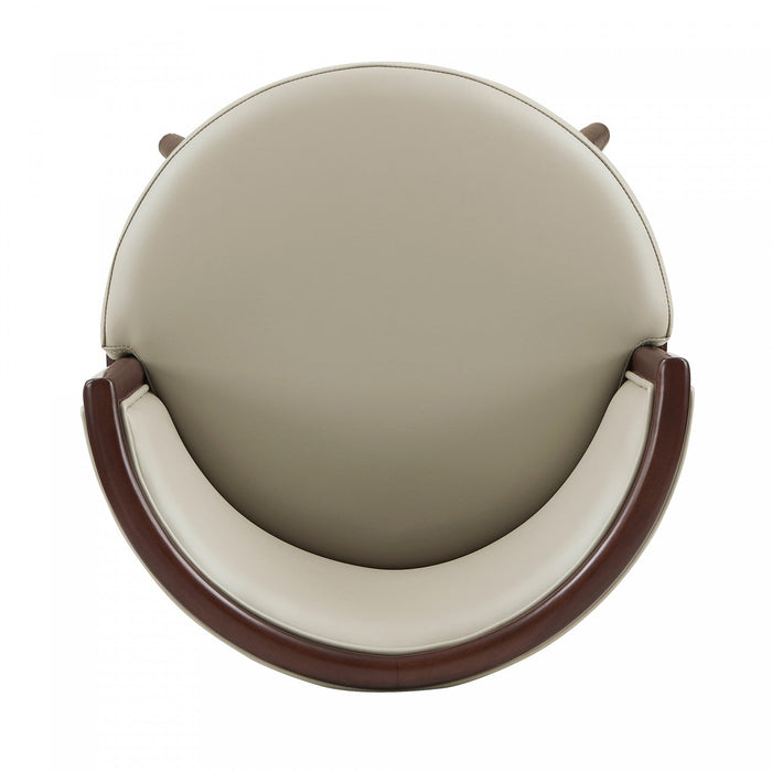 Evalyn Modern Wood Upholstered Counter Stool in Stone 