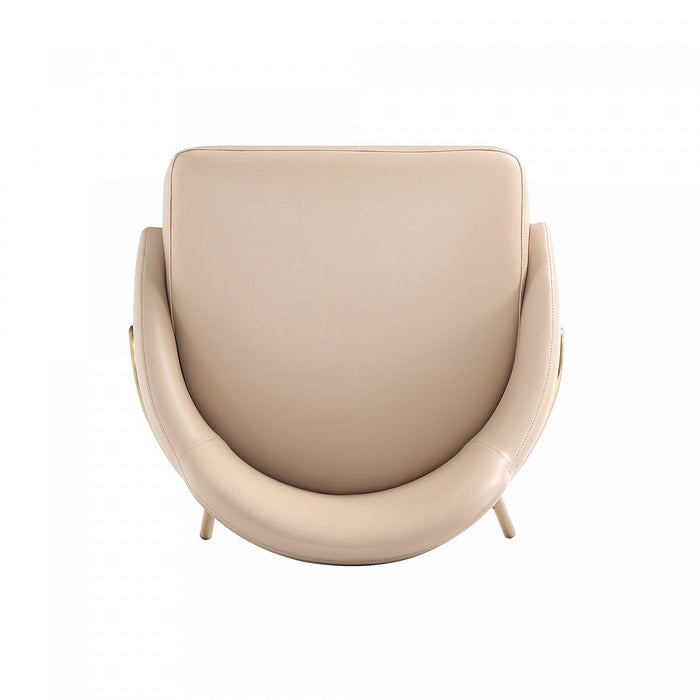 Gracie Modern Metal Upholstered Barstool in Tan and Gold Armoire 