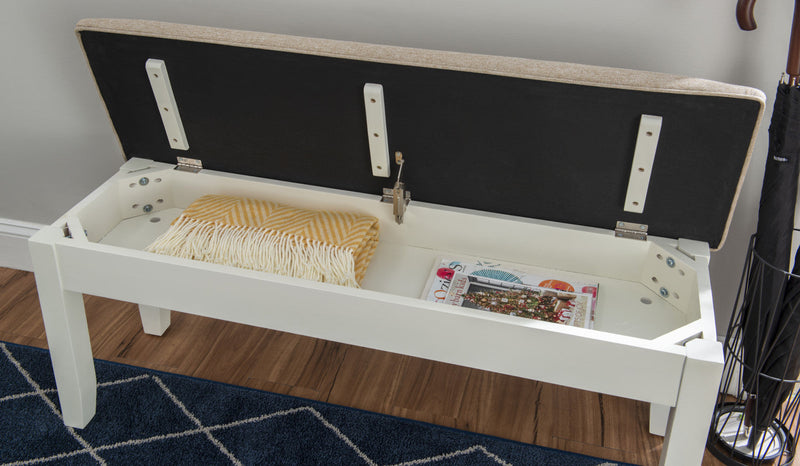 Jane Fabric Storage Dining Bench - Brown
