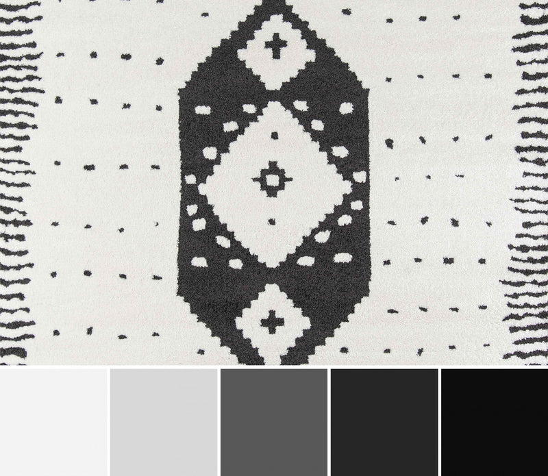 Lyra Contemporary 7'6\" x 9'6\" Area Rug in Ivory Indoor Area Rug 