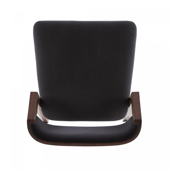 Patricia Modern Wood Upholstered Barstool in Black Bar Stool 