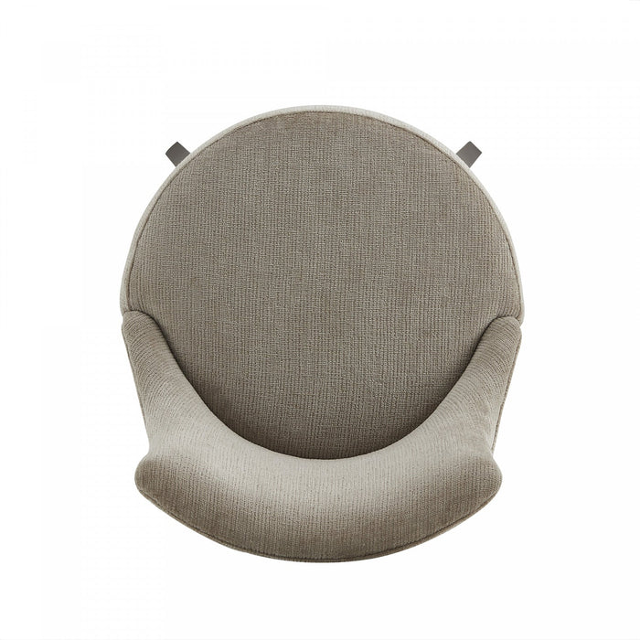 Lucia Modern Wood Upholstered Chenille Barstool in Taupe Bar Stool 