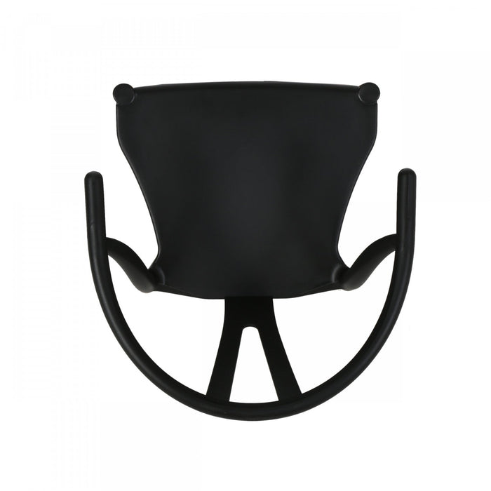 Chasel Dining Chair Set Of 2 With Polypropylene Seats And Soild Wood Legs - Black 