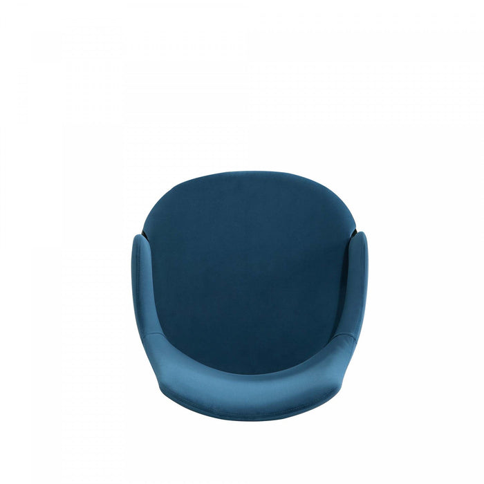 Kara Modern Wood Upholstered Dining Chair in Blue 
