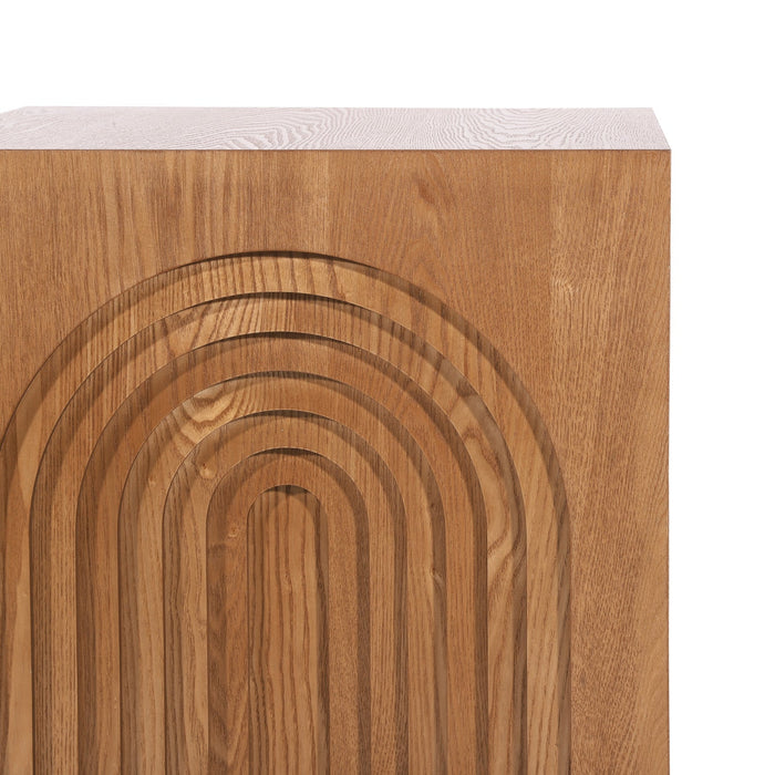 Grace Rustic End Table,Brown  