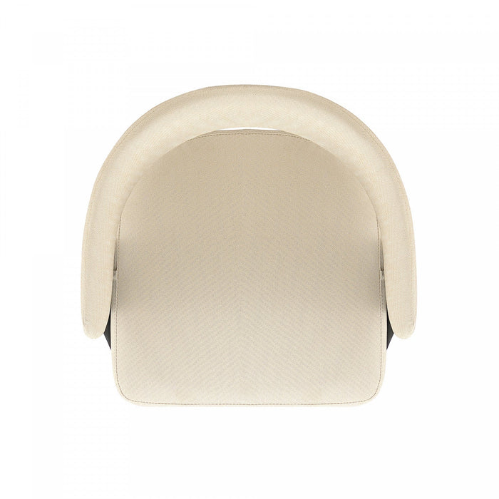 Luce Modern Metal Textured Vegan Leather Dining Chair in Sand 